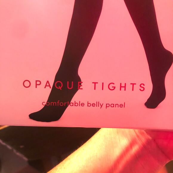 Isabel by Ingrid + Isabel NWT Maternity Opaque Tights Black Size S/M - Picture 4 of 5